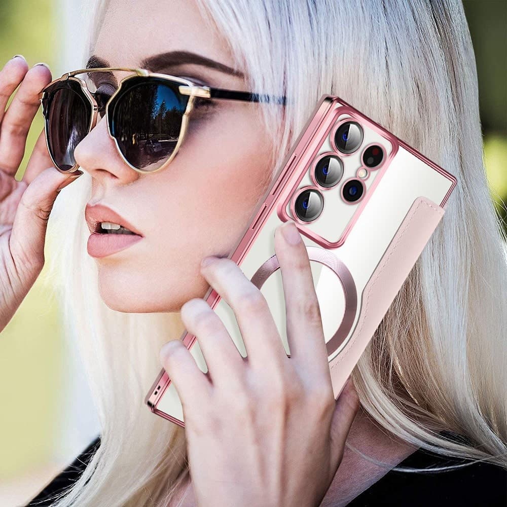 Techsuit SmartMag - θήκη για Samsung Galaxy S22 Ultra 5G - Ροζ 6
