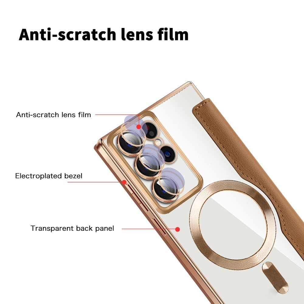 Techsuit SmartMag - θήκη για Samsung Galaxy S22 Ultra 5G - Καφέ 3