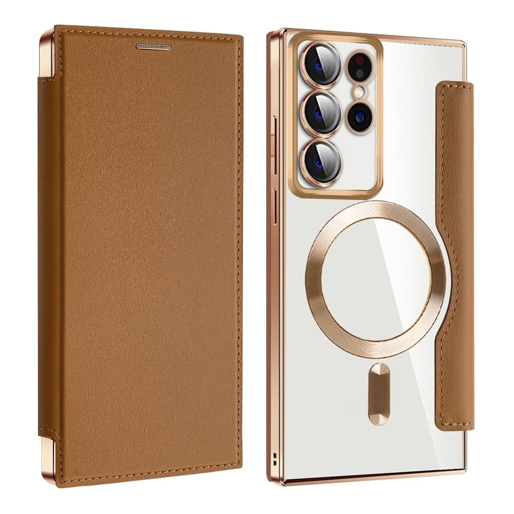 Techsuit SmartMag - θήκη για Samsung Galaxy S22 Ultra 5G - Καφέ 2