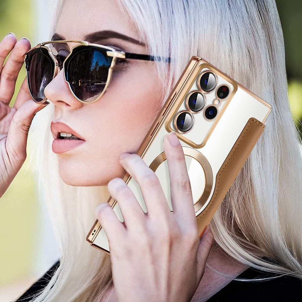 Techsuit SmartMag - θήκη για Samsung Galaxy S22 Ultra 5G - Καφέ 5