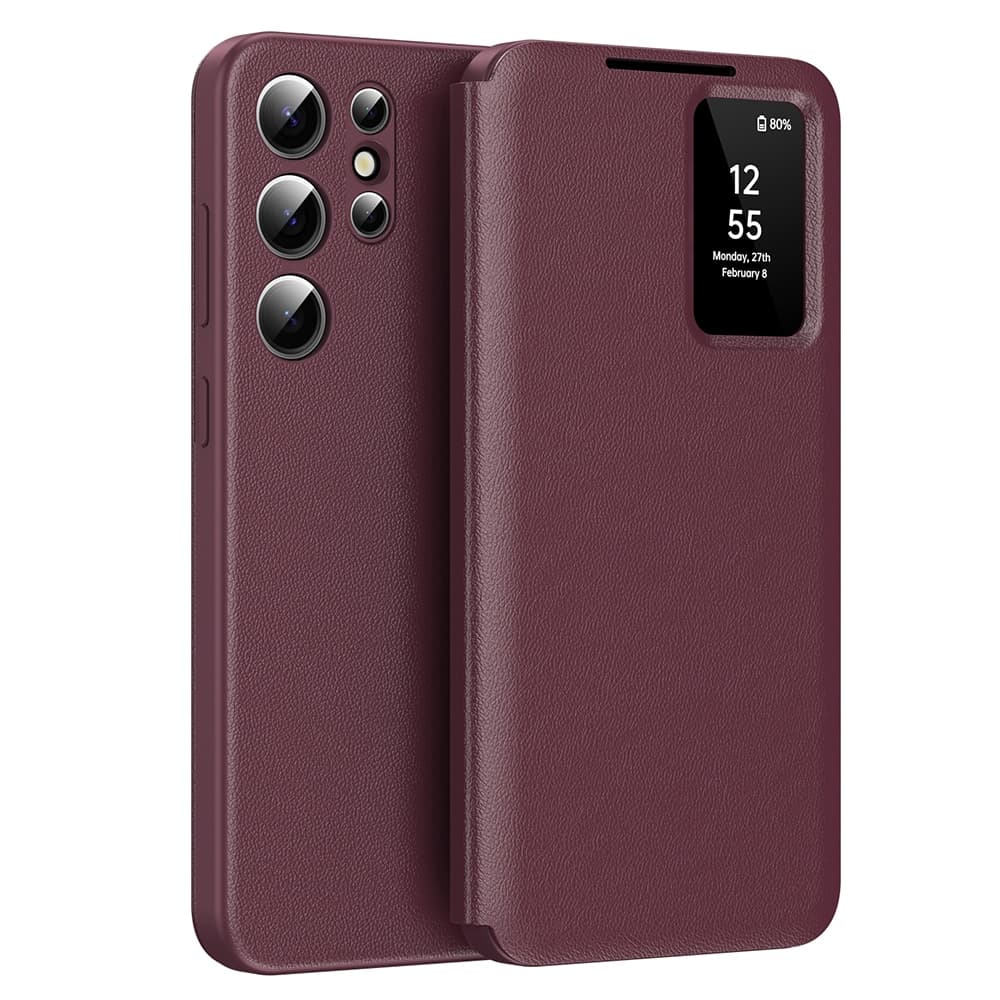 Techsuit SmartView Series - θήκη για Samsung Galaxy S22 Ultra 5G - Κόκκινο