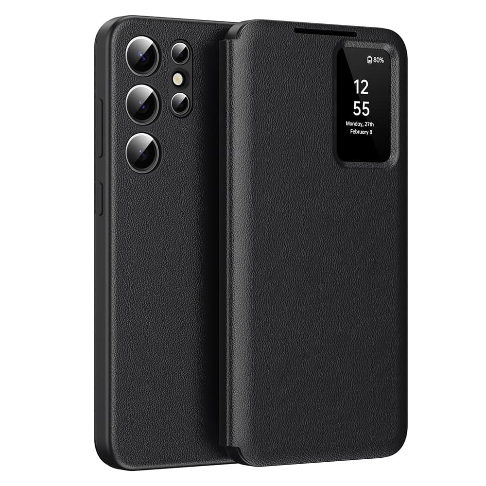Techsuit SmartView Series - θήκη για Samsung Galaxy S23 Ultra - Μαύρο