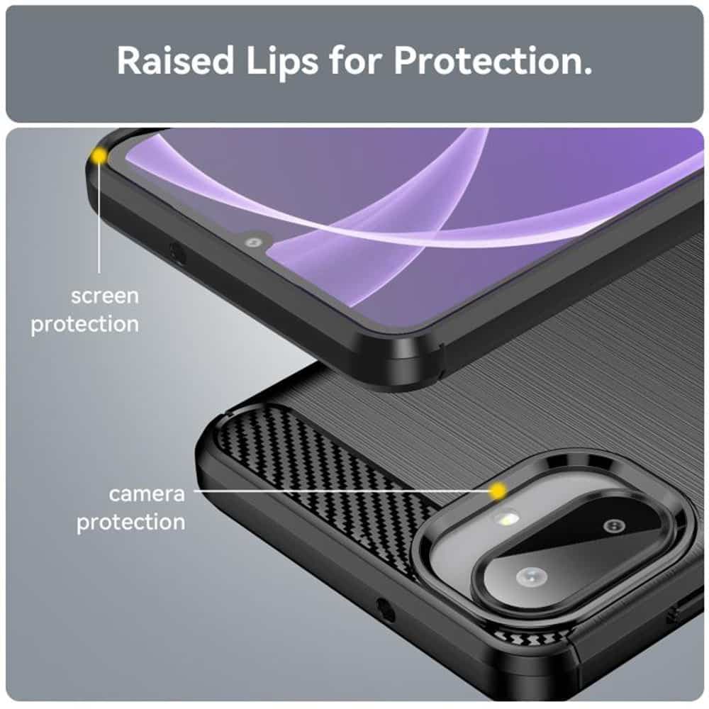 Techsuit Carbon Silicone - θήκη για Samsung Galaxy A07 4G - Μαύρο 2
