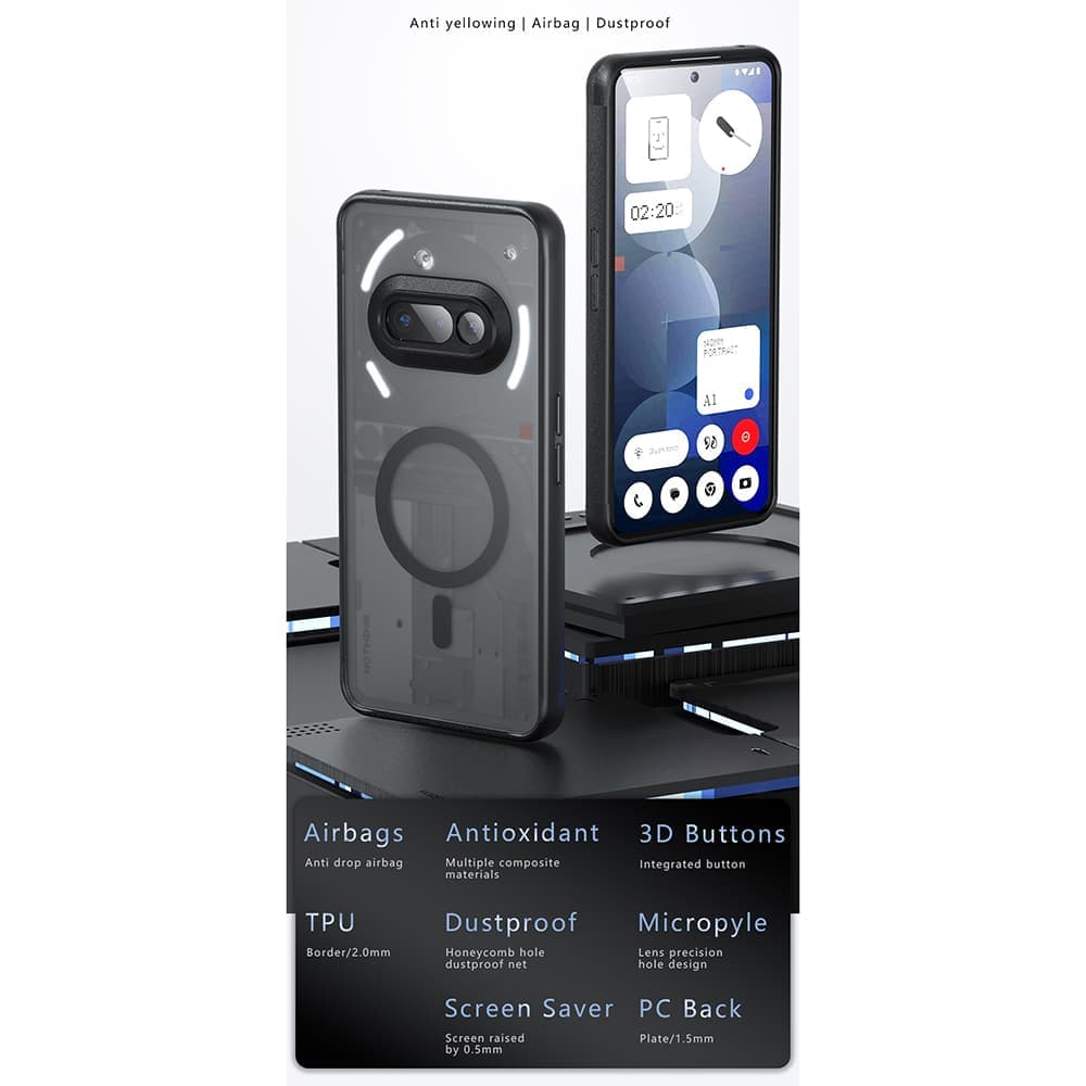 Techsuit PureFrost - θήκη για Nothing Phone (3a) - Μαύρο 2