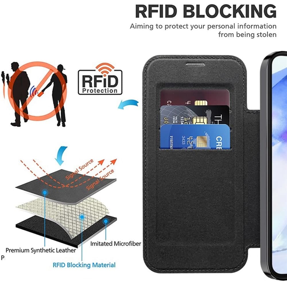 Techsuit SmartMag Book - θήκη για Samsung Galaxy A55 - Μαύρο 3