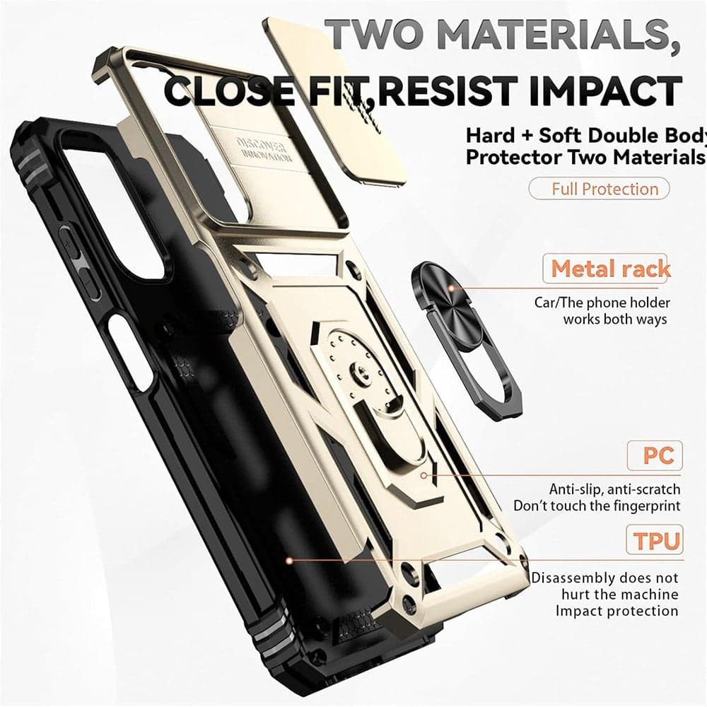 Techsuit CamShield Series - θήκη για Oppo Reno12 F 4G - Χρυσό 3