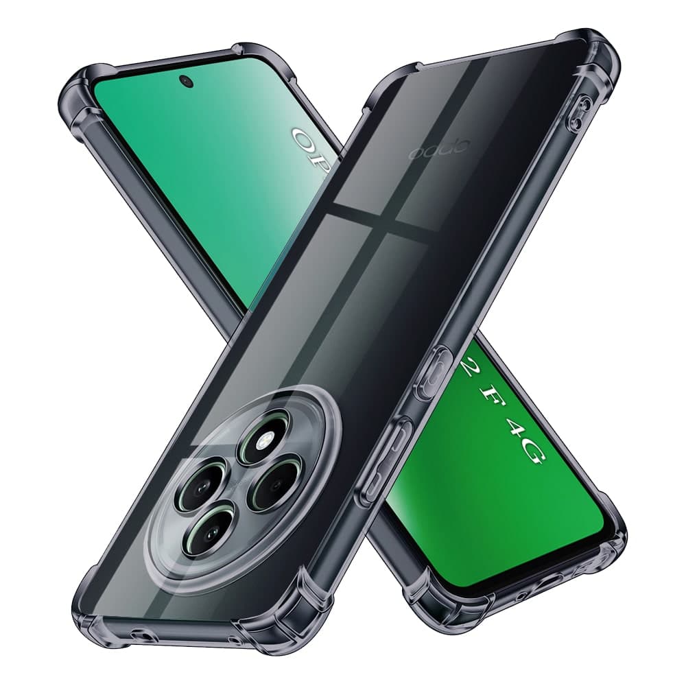 Techsuit Shockproof Clear Silicone - θήκη για Oppo Reno12 F 4G - Μαύρο