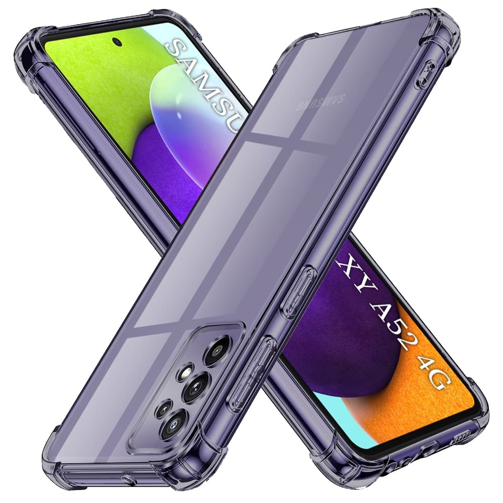Techsuit Shockproof Clear Silicone - θήκη για Samsung Galaxy A52 - Μαύρο