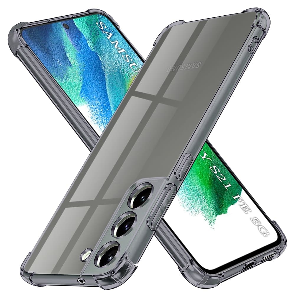 Techsuit Shockproof Clear Silicone - θήκη για Samsung Galaxy S21 FE 5G - Μαύρο