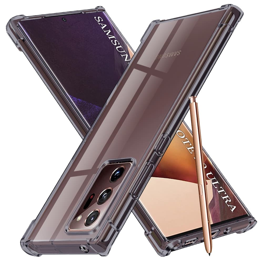 Techsuit Shockproof Clear Silicone - θήκη για Samsung Galaxy Note20 Ultra - Μαύρο