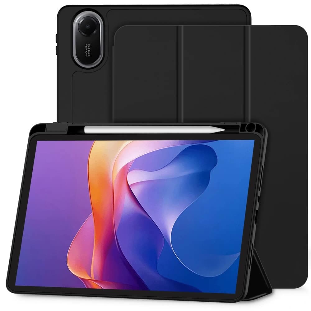 Techsuit - Τρίπτυχη εύκαμπτη (με βάση μολυβιού) - Xiaomi Redmi Pad 2 - Μαύρο