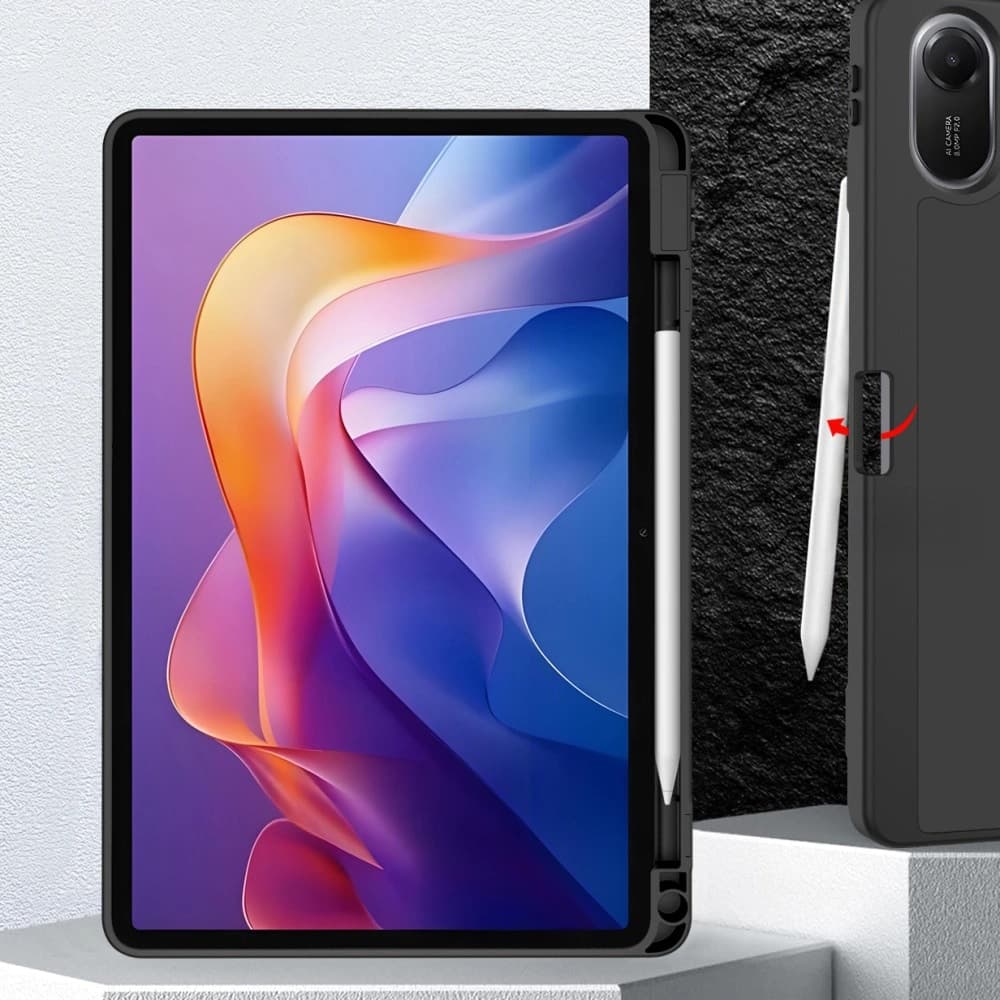 Techsuit - Τρίπτυχη εύκαμπτη (με βάση μολυβιού) - Xiaomi Redmi Pad 2 - Μαύρο 6