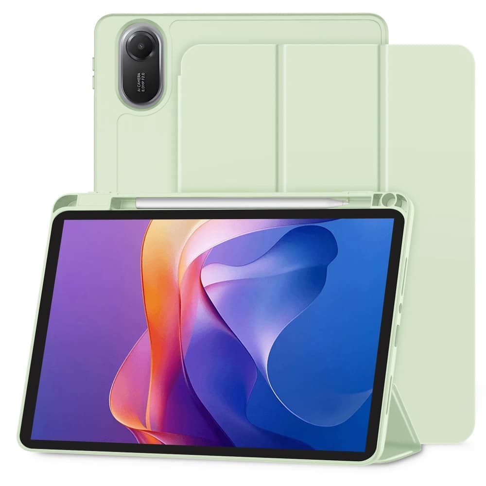 Techsuit - Τρίπτυχη εύκαμπτη (με βάση μολυβιού) - Xiaomi Redmi Pad 2 - Πράσινο Matcha