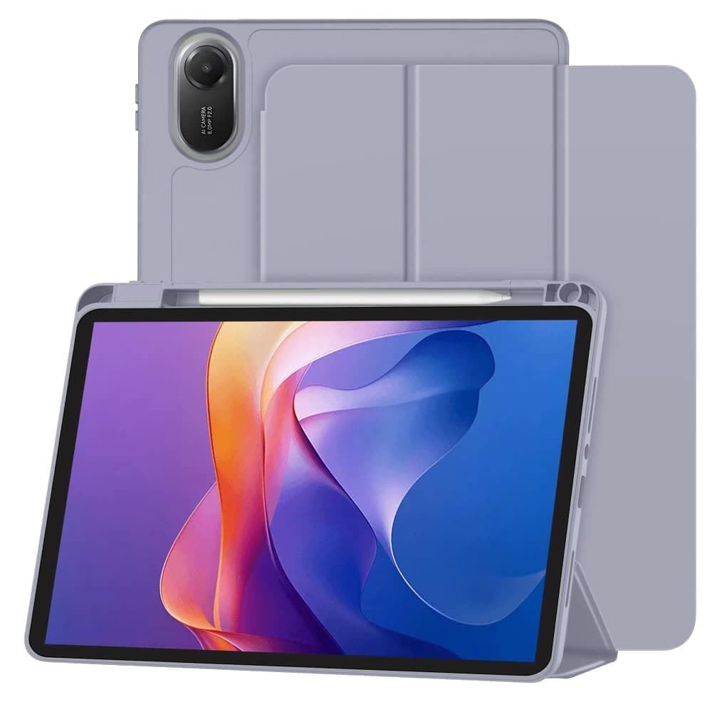 Techsuit - Τρίπτυχη εύκαμπτη (με βάση μολυβιού) - Xiaomi Redmi Pad 2 - Μωβ
