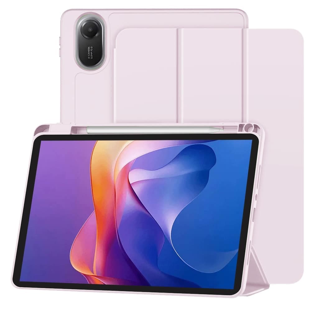 Techsuit - Τρίπτυχη εύκαμπτη (με βάση μολυβιού) - Xiaomi Redmi Pad 2 - Ροζ