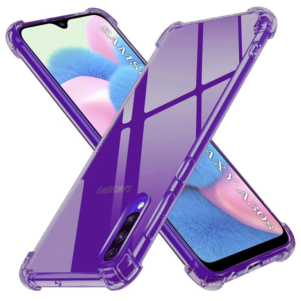 Techsuit Shockproof Clear Silicone - θήκη για Samsung Galaxy A30s - Μαύρο