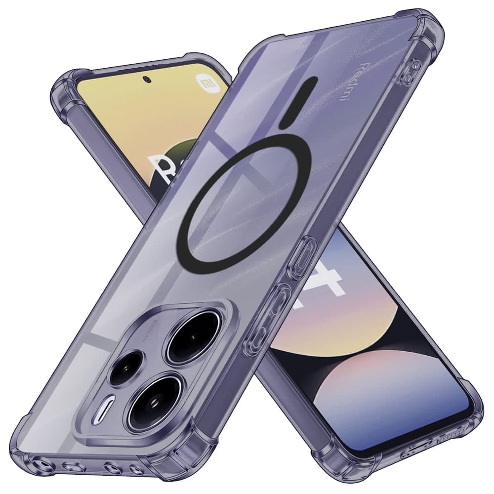 Techsuit Shockproof Clear Silicone MagSafe - θήκη για Xiaomi Redmi Note 14 5G - Μαύρο