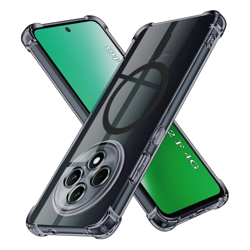 Techsuit Shockproof Clear Silicone MagSafe - θήκη για Oppo Reno12 F 4G - Μαύρο