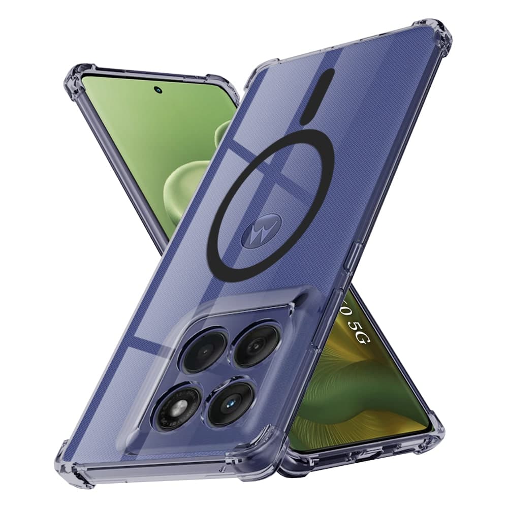 Techsuit Shockproof Clear Silicone MagSafe - θήκη για Motorola Edge 60 - Μαύρο