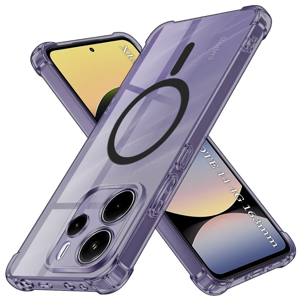 Techsuit Shockproof Clear Silicone MagSafe - θήκη για Xiaomi Redmi Note 14 4G - Μαύρο