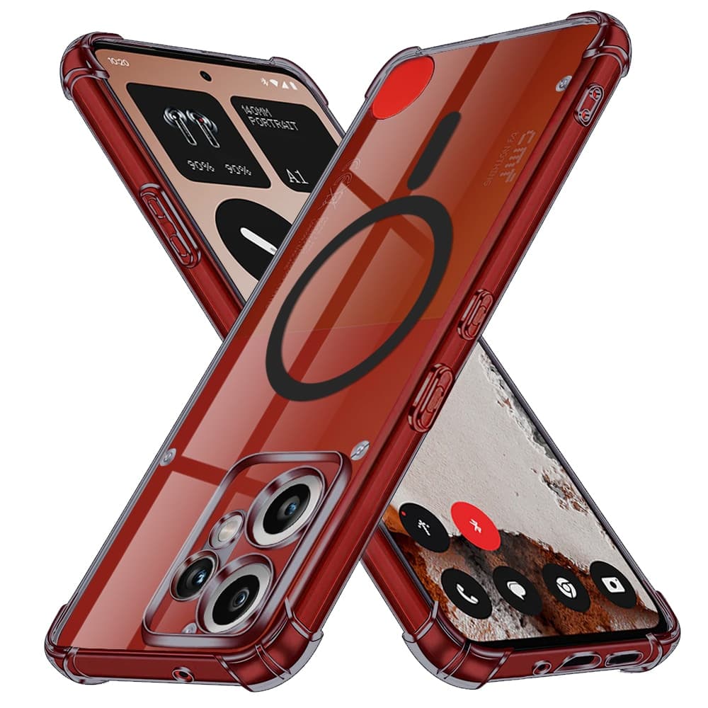 Techsuit Shockproof Clear Silicone MagSafe - θήκη για Nothing CMF Phone 2 Pro - Μαύρο