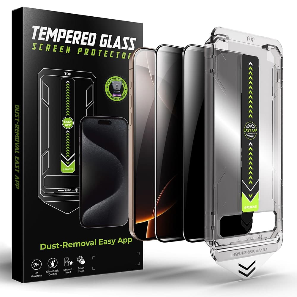 Techsuit - Titanglass Fullcover (2 Pack) - iPhone Xs Max / iPhone 11 Pro Max - Privacy