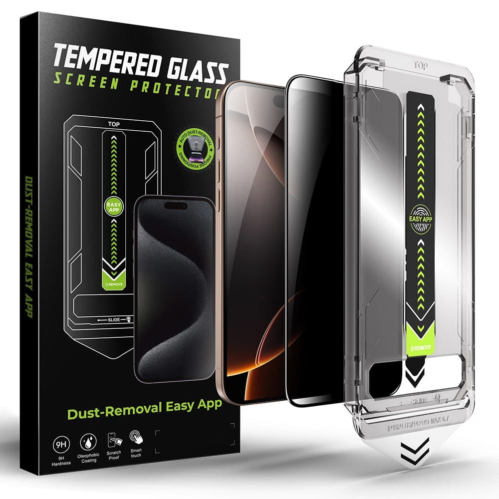 Techsuit - TitanGlass FullCover - iPhone 15 / iPhone 16 - Απόρρητο