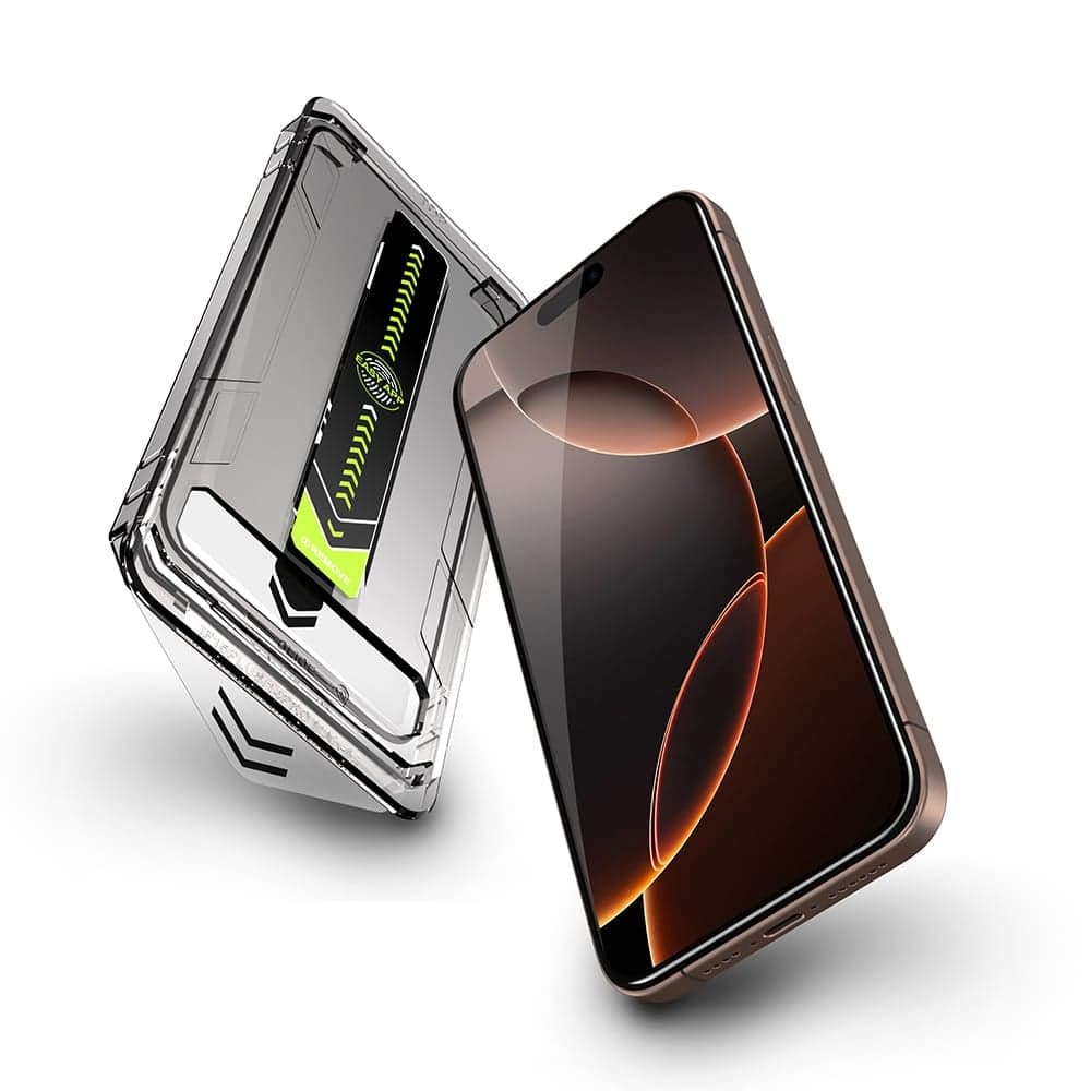 Techsuit - TitanGlass FullCover - iPhone 16 Pro / iPhone 17 - Μαύρο 4