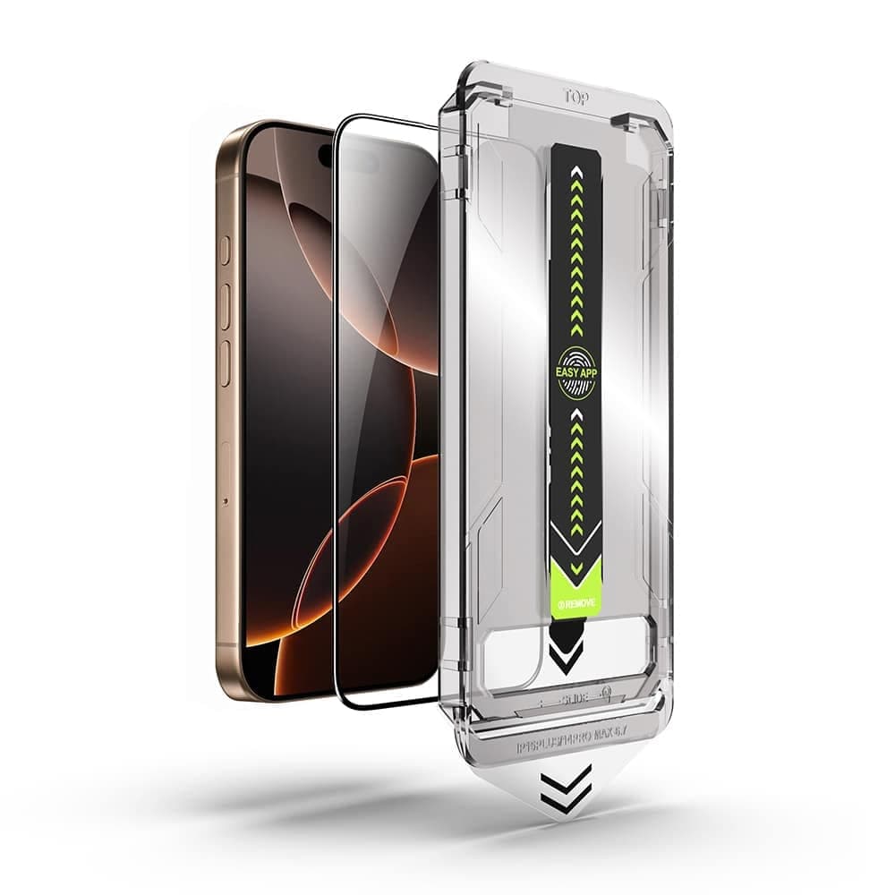 Techsuit - TitanGlass FullCover - iPhone 16 Pro / iPhone 17 - Μαύρο 2