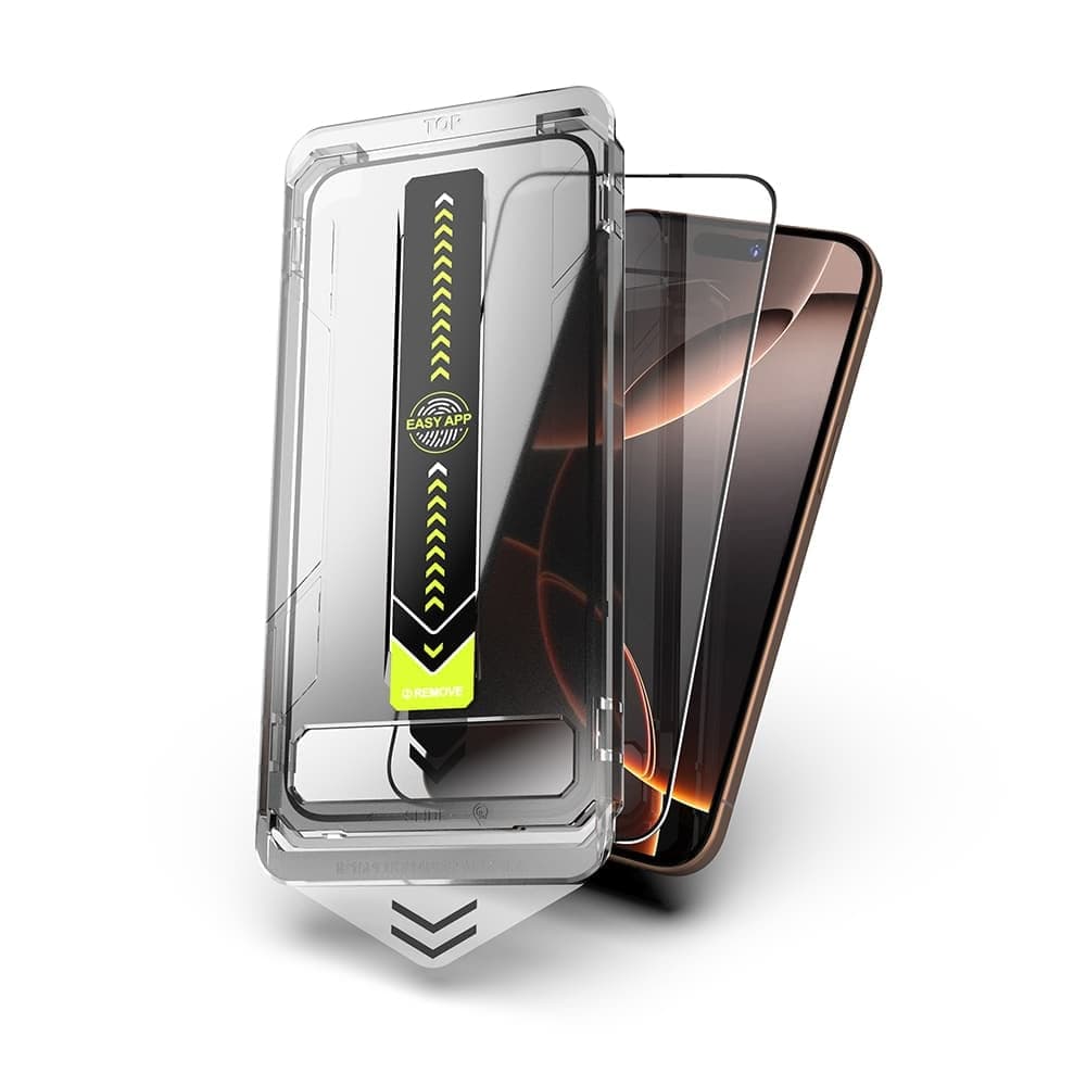 Techsuit - TitanGlass FullCover - iPhone 16 Pro / iPhone 17 - Μαύρο 6