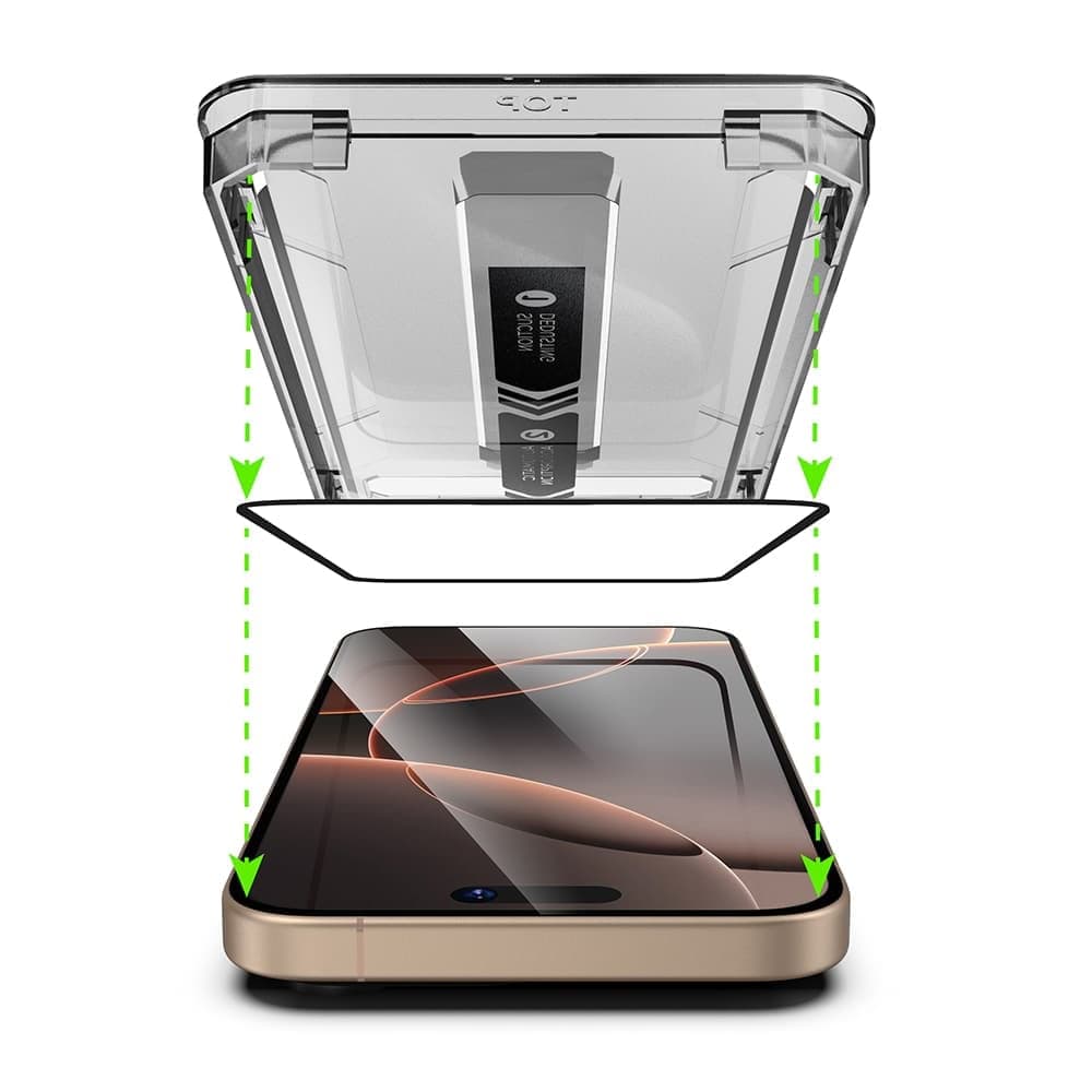 Techsuit - TitanGlass FullCover - iPhone 16 Pro / iPhone 17 - Μαύρο 7
