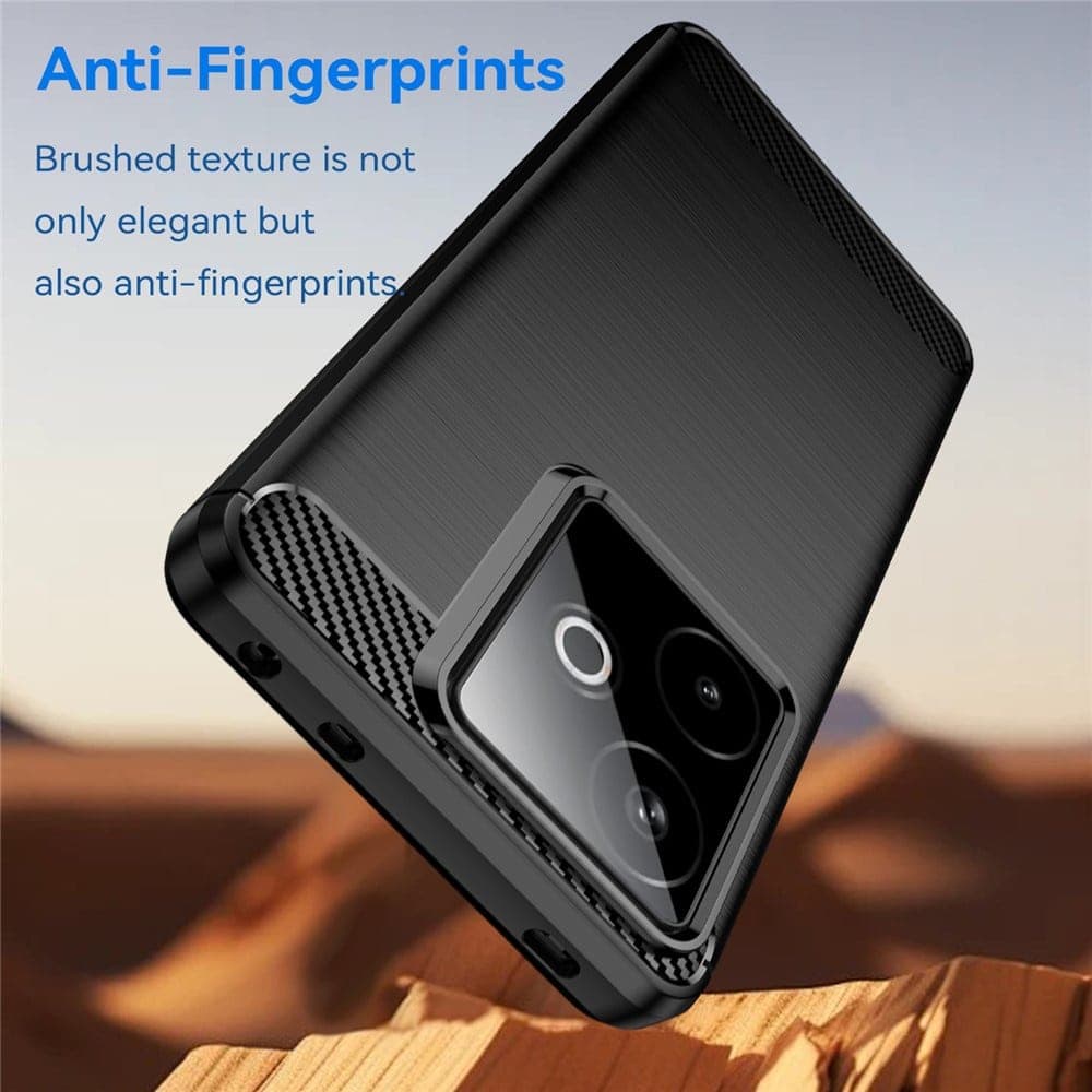 Techsuit Carbon Silicone - θήκη για Realme GT 5G - Μαύρο 5