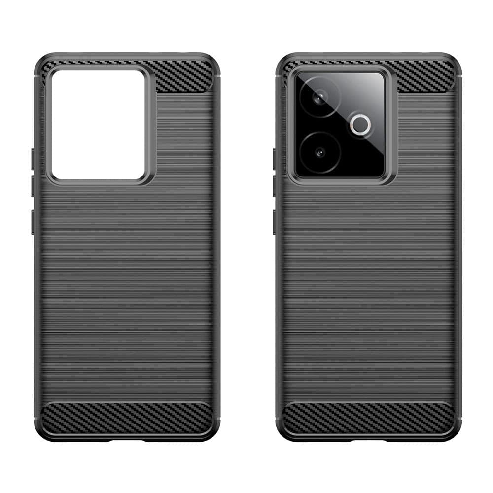 Techsuit Carbon Silicone - θήκη για Realme GT 5G - Μαύρο 2