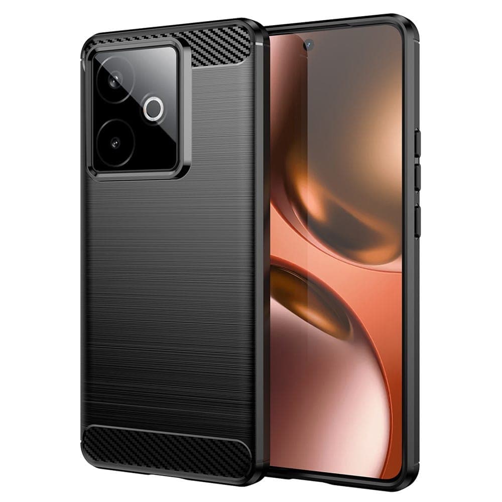Techsuit Carbon Silicone - θήκη για Realme GT 5G - Μαύρο