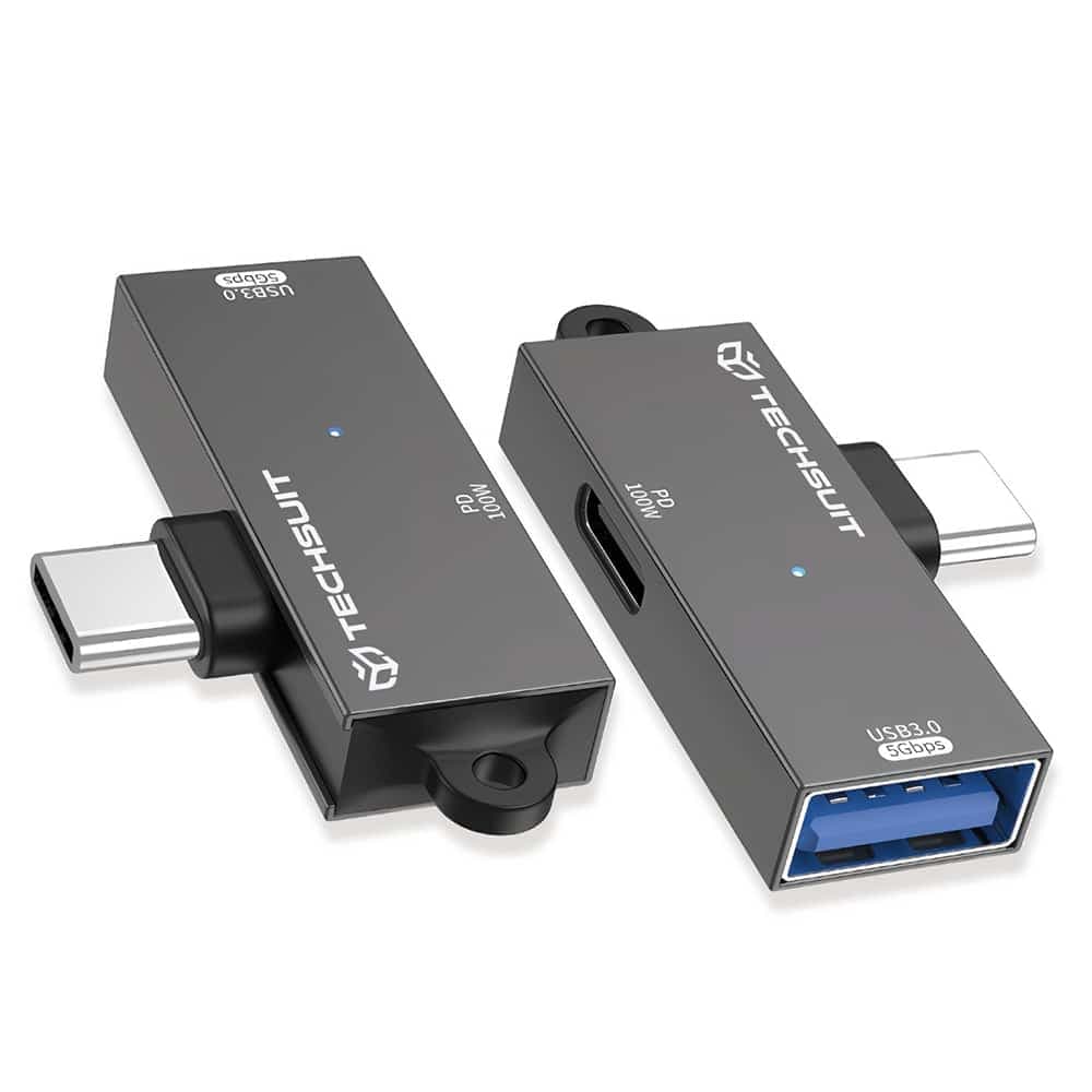 Techsuit - Adapter Datablitz (a21) - Type-C, USB3.0, Pd100w, 5gbps - Gray