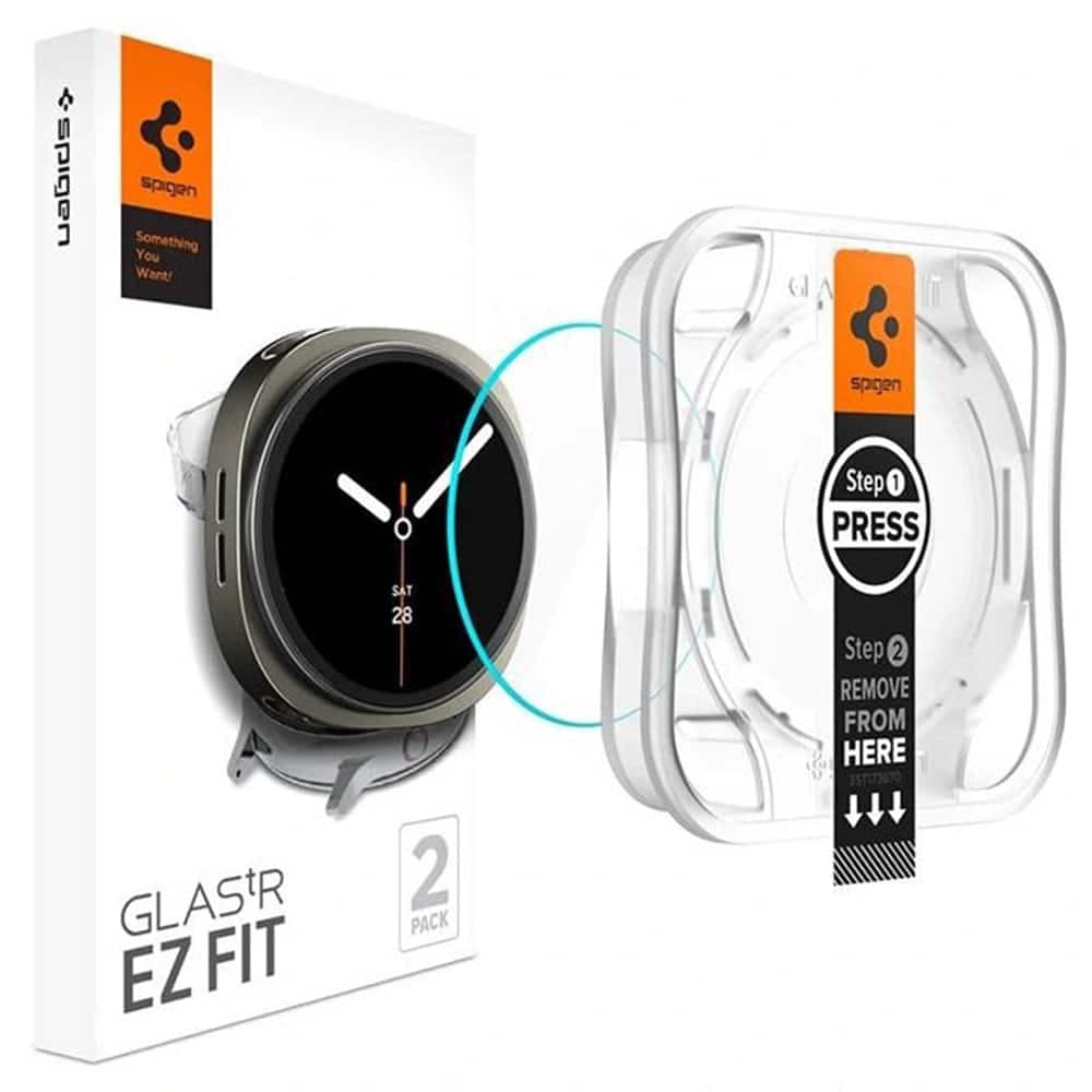 Spigen - Glas.tr Ez Fit (2 Pack) - Samsung Galaxy Watch8 40mm - Clear