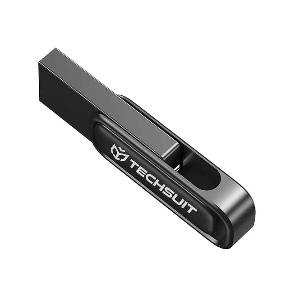 Techsuit - Memory Stick Thsm33 (thsm334256) - USB 3.0 Flashdrive, 256gb, Zinc Alloy, Read 80m/s, Write 18m/s - Tarnish 4