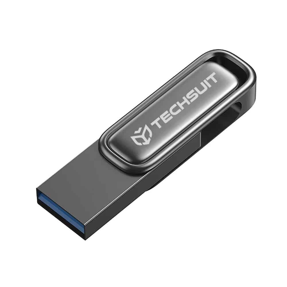 Techsuit - Memory Stick Thsm33 (thsm334256) - USB 3.0 Flashdrive, 256gb, Zinc Alloy, Read 80m/s, Write 18m/s - Tarnish 3