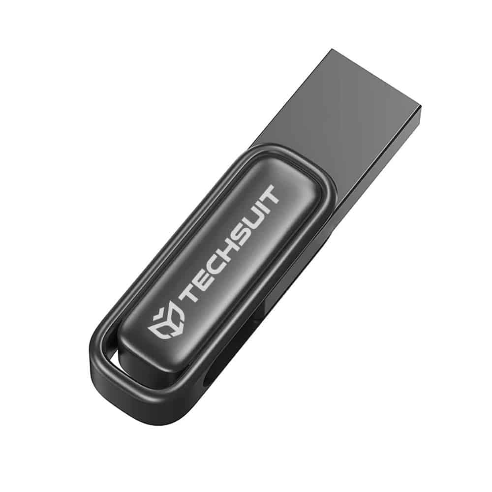 Techsuit - Memory Stick Thsm33 (thsm334256) - USB 3.0 Flashdrive, 256gb, Zinc Alloy, Read 80m/s, Write 18m/s - Tarnish 2