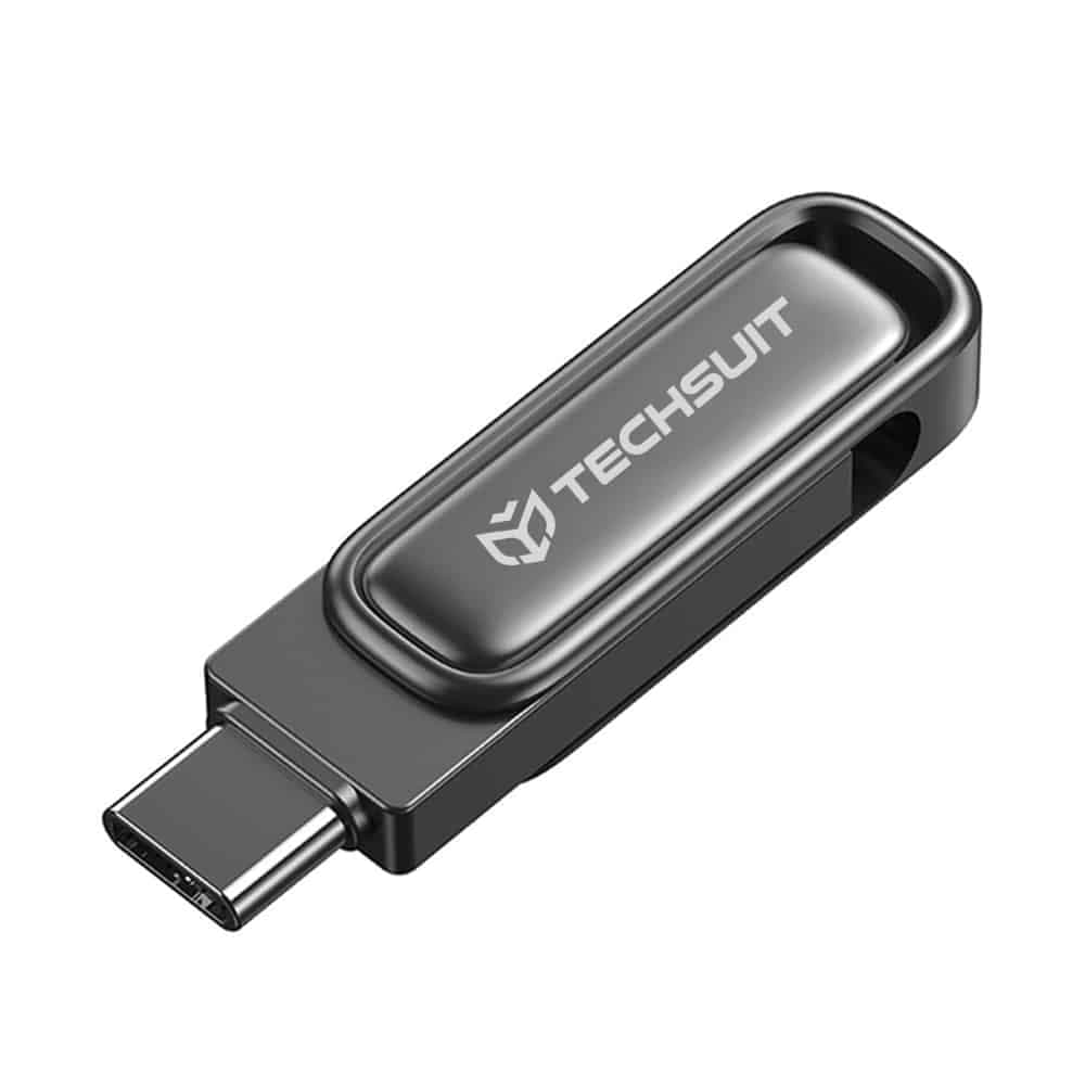 Techsuit - Memory Stick Thsm34 (thsm349256) - Dual-Interface USB 3.2, Type-C Flashdrive, 256gb, 25m/s, 100m/s - Tarnish 3