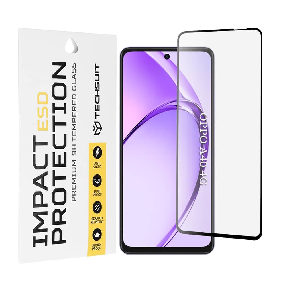 Techsuit - Esd Glass - Oppo A40 4g / A60 5g - Black