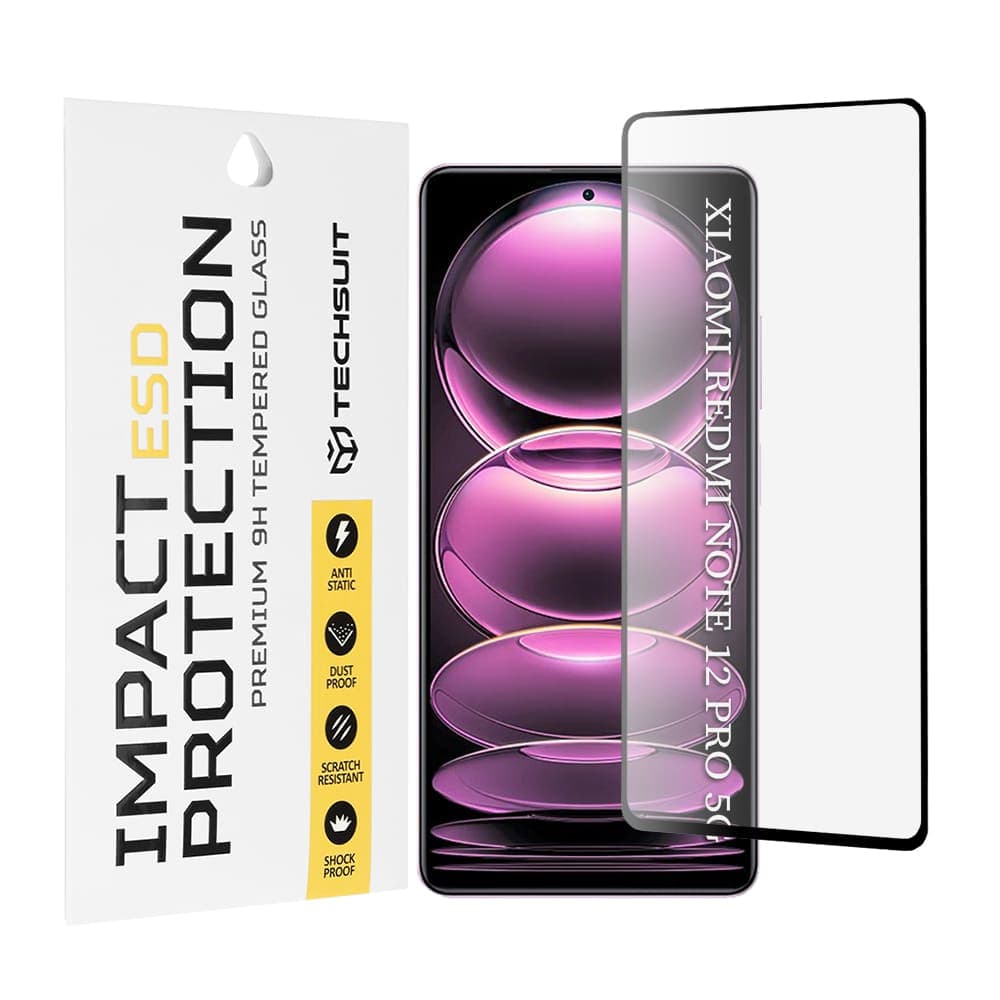 Techsuit - Esd Glass - Xiaomi Redmi Note 12 Pro 5g / 12 Pro+ / Poco X5 Pro - Black