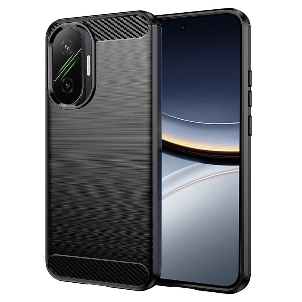 Techsuit Carbon Silicone - θήκη για Xiaomi Poco F7 - Μαύρο