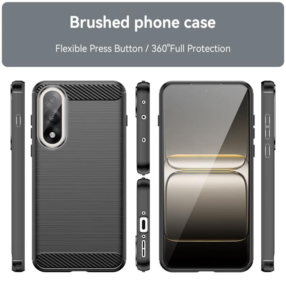 Techsuit Carbon Silicone - θήκη για Oneplus Nord 5 - Μαύρο 2