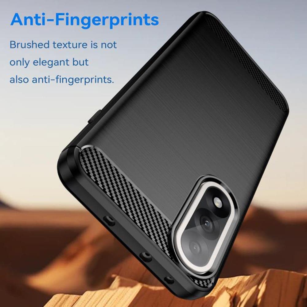 Techsuit Carbon Silicone - θήκη για Oneplus Nord 5 - Μαύρο 3