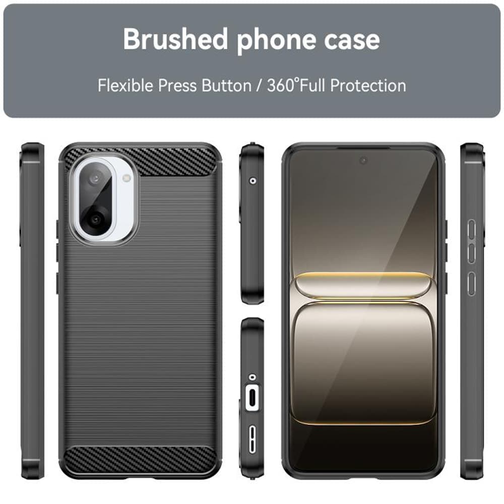Techsuit Carbon Silicone - θήκη για Oneplus Nord CE5 - Μαύρο 2