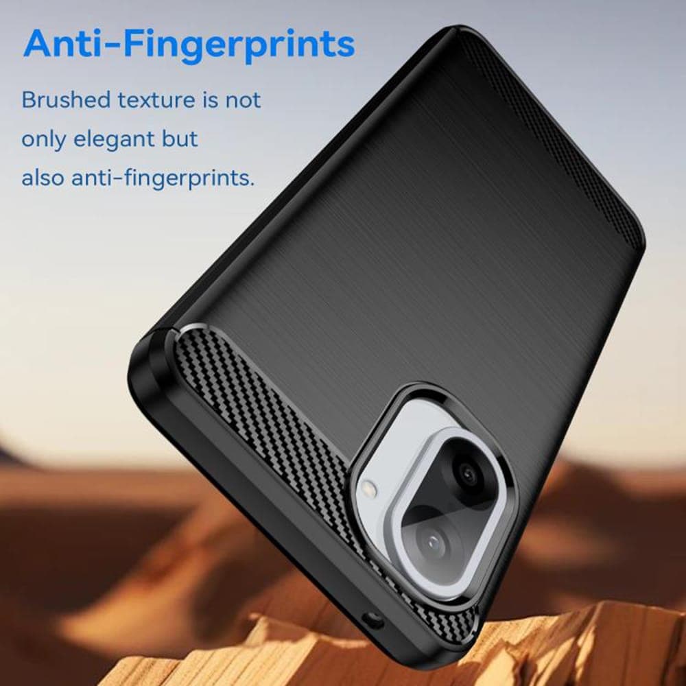 Techsuit Carbon Silicone - θήκη για Oneplus Nord CE5 - Μαύρο 5
