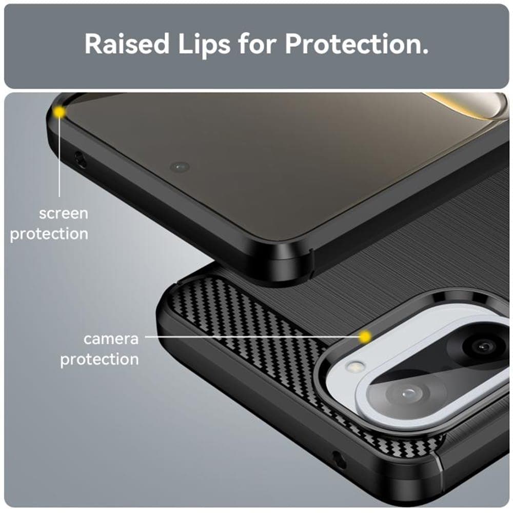 Techsuit Carbon Silicone - θήκη για Oneplus Nord CE5 - Μαύρο 6