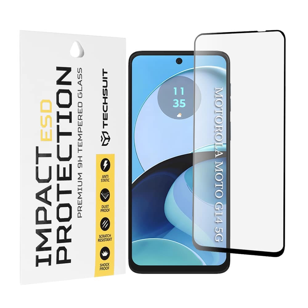 Techsuit - Esd Glass - Motorola Moto G14 / Moto G54 / Moto G54 Power Edition / Moto G64 - Black