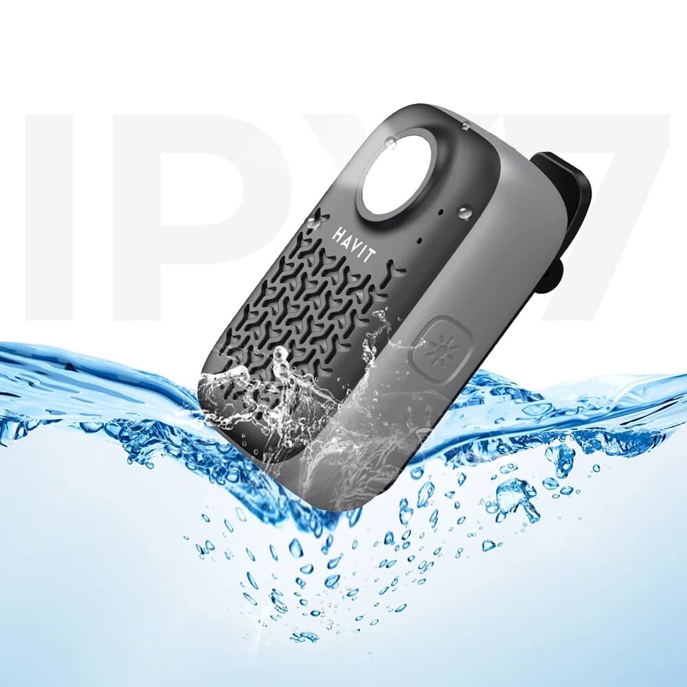 Havit - Wireless Speaker (sk868bt) - Bluetooth V5.4, 5w, 600mah, Ip67, Tws, Flashlight, Hands-Free Calls, Type-C - Black 4